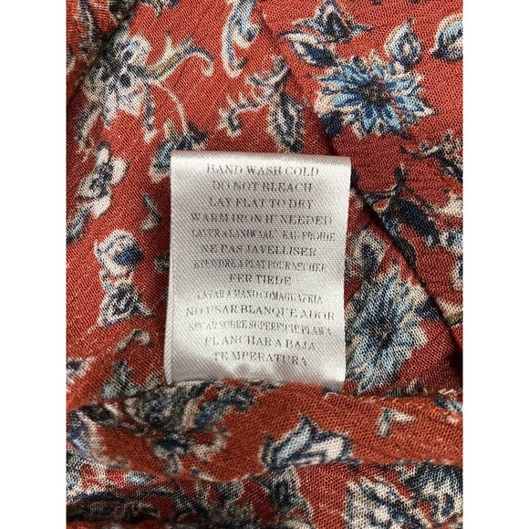 Nectar Clothing Red Floral Long Sleeve Midi Dress Size Small EUC - Picture 10 of 12